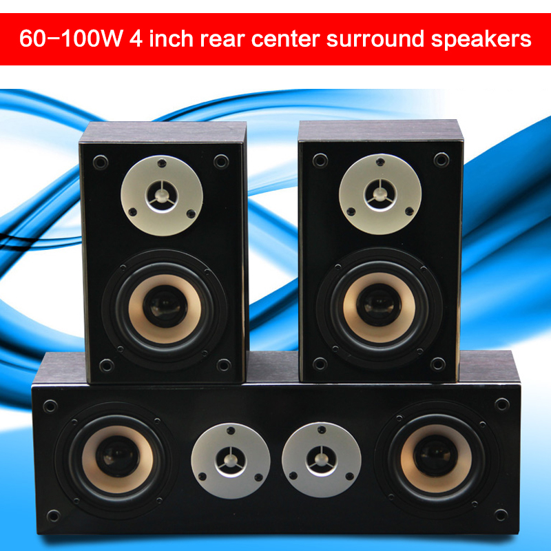 Home Cinema Audio System - 100W 4 인치 고출력 벽걸이 후면