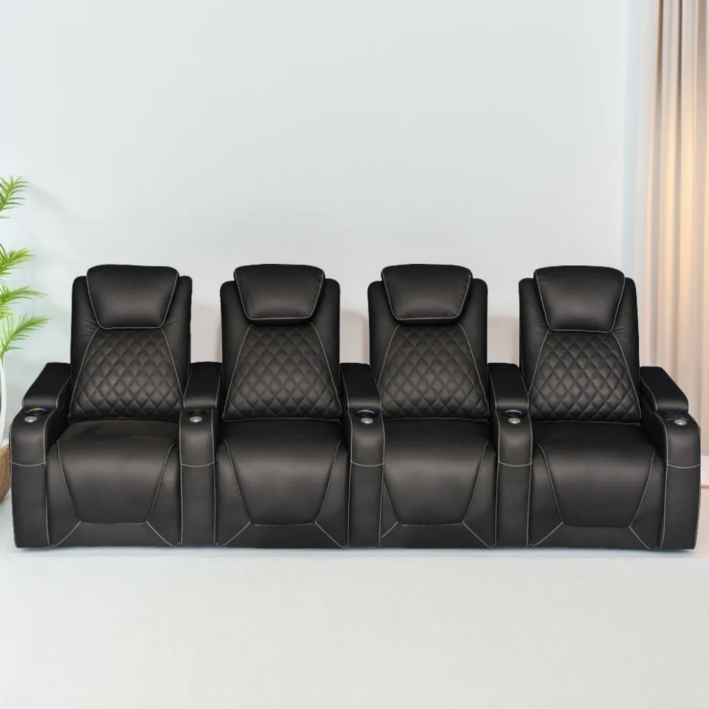 그린 컬러 가정용 가구 4인용 소파 거실 소파 LED  - Home Cinema Chairs 리뷰 및 가격