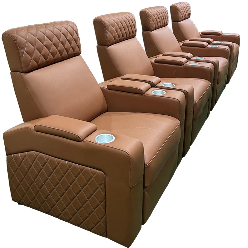 새로운 디자인 홈 시네마 시트, 진짜 가죽 극장 소파, - Home Cinema Chairs 리뷰 및 가격