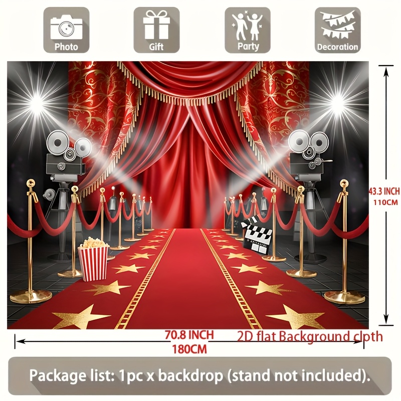 레드 카펫 영화 프리미어 태피스트리 화려한 이벤트 테마 - Home Cinema Events 리뷰 및 가격