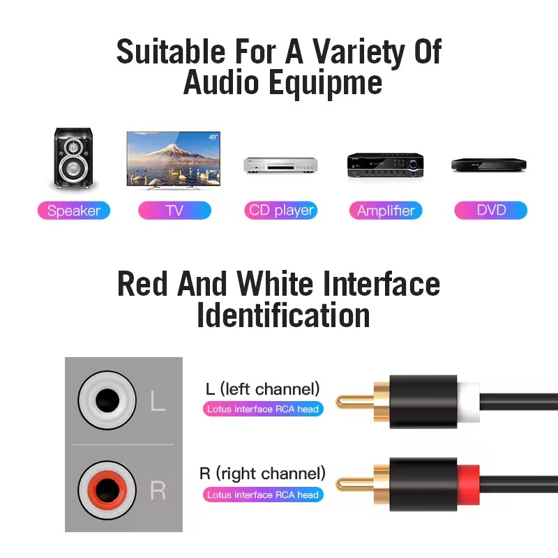 듀얼 RCA 케이블 HIFI 스테레오 2 RCA to  - Home Cinema Tv 리뷰 및 가격