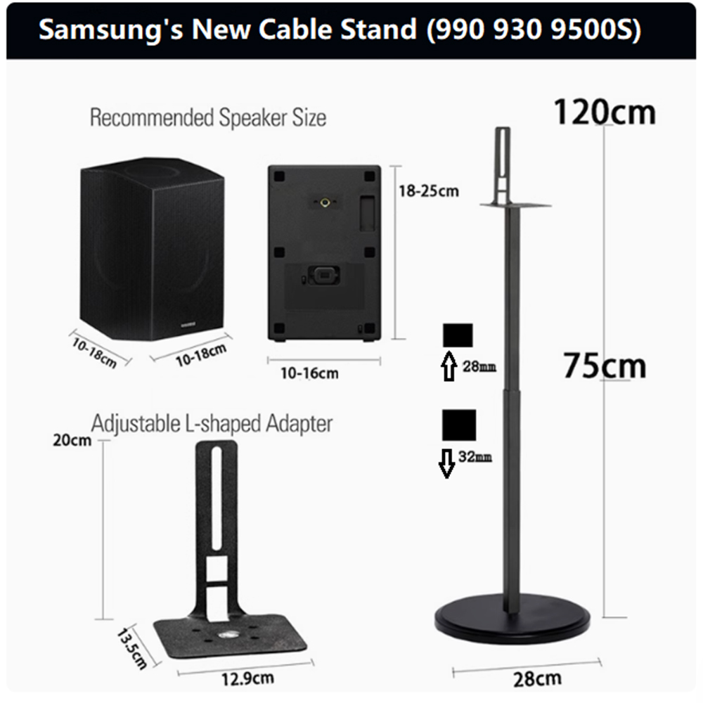 2Pcs 스피커 플로어 스탠드 브래킷 삼성 Q990D  - Home Cinema Logitech Z906 리뷰 및 가격