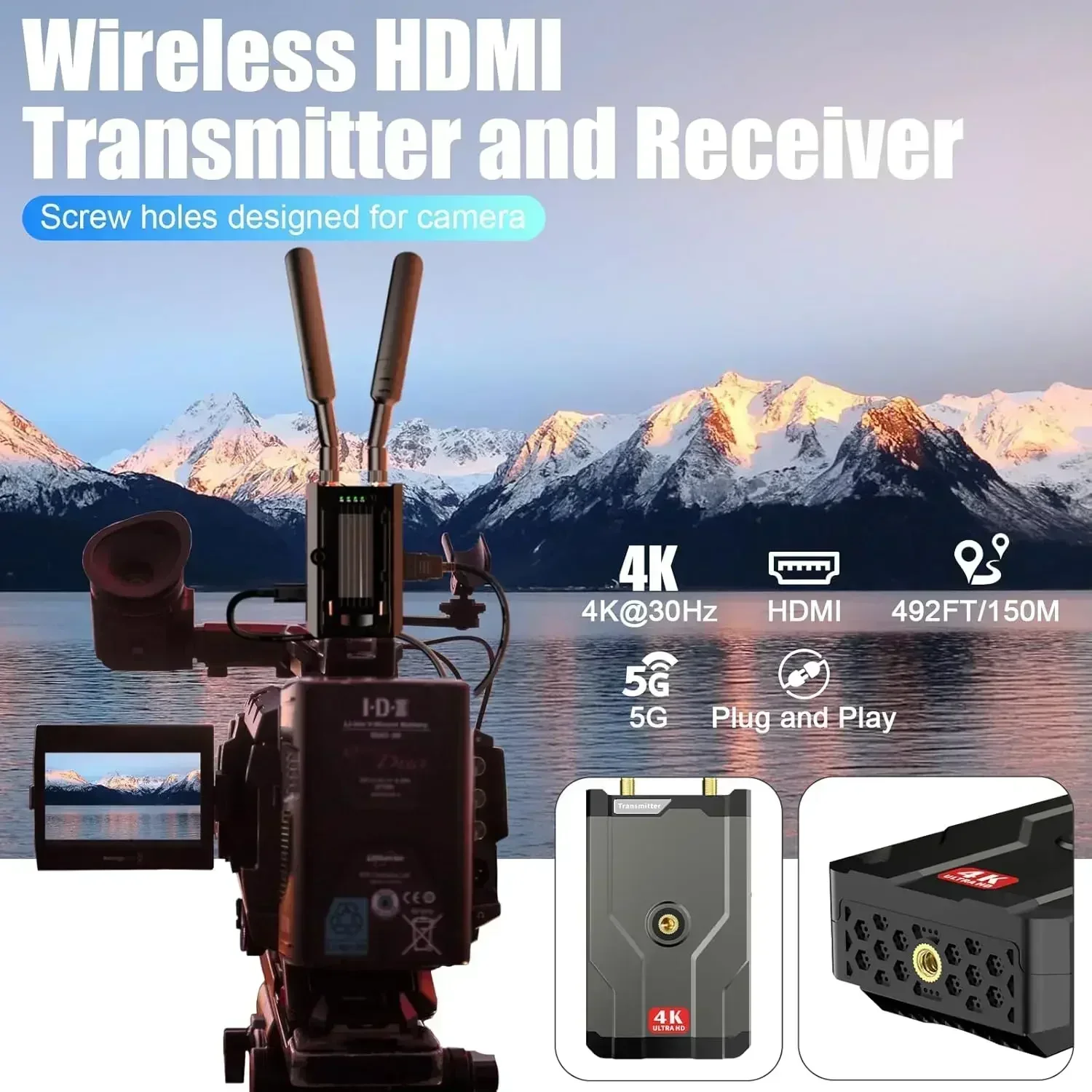HDMI 무선 4K 송신기 및 수신기 150m HDMI - Home Cinema Youtube 리뷰 및 가격