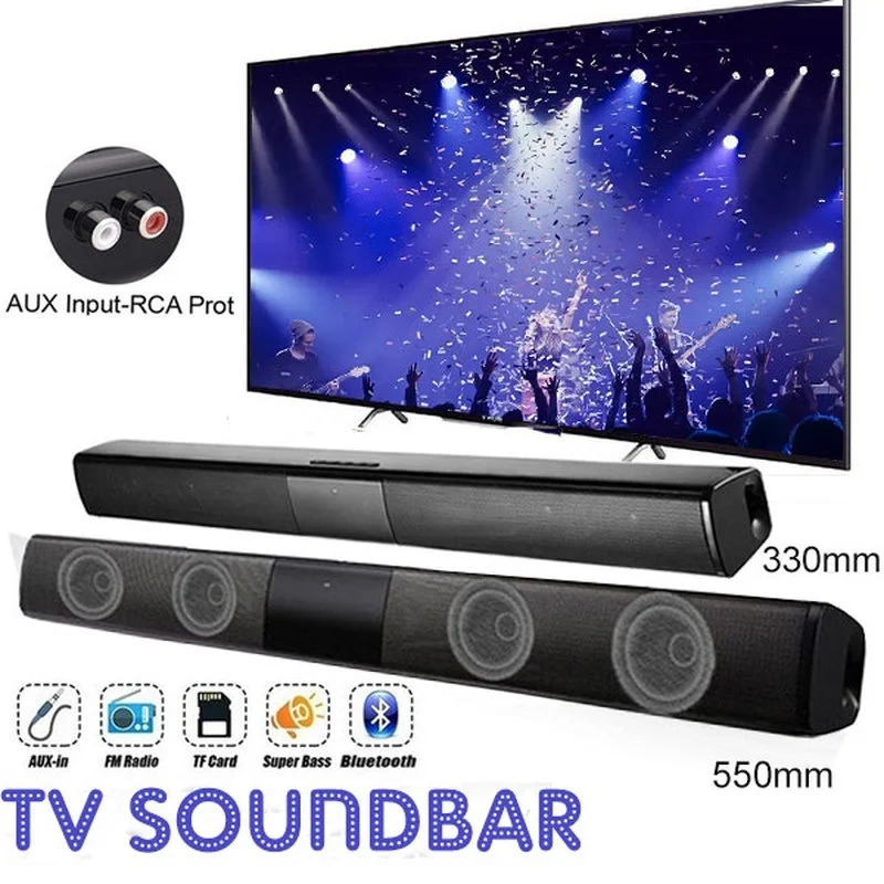 TV 컴퓨터 용 40W 고출력 사운드 바 무선 블루투스 - Home Cinema Audio System 리뷰 및 가격