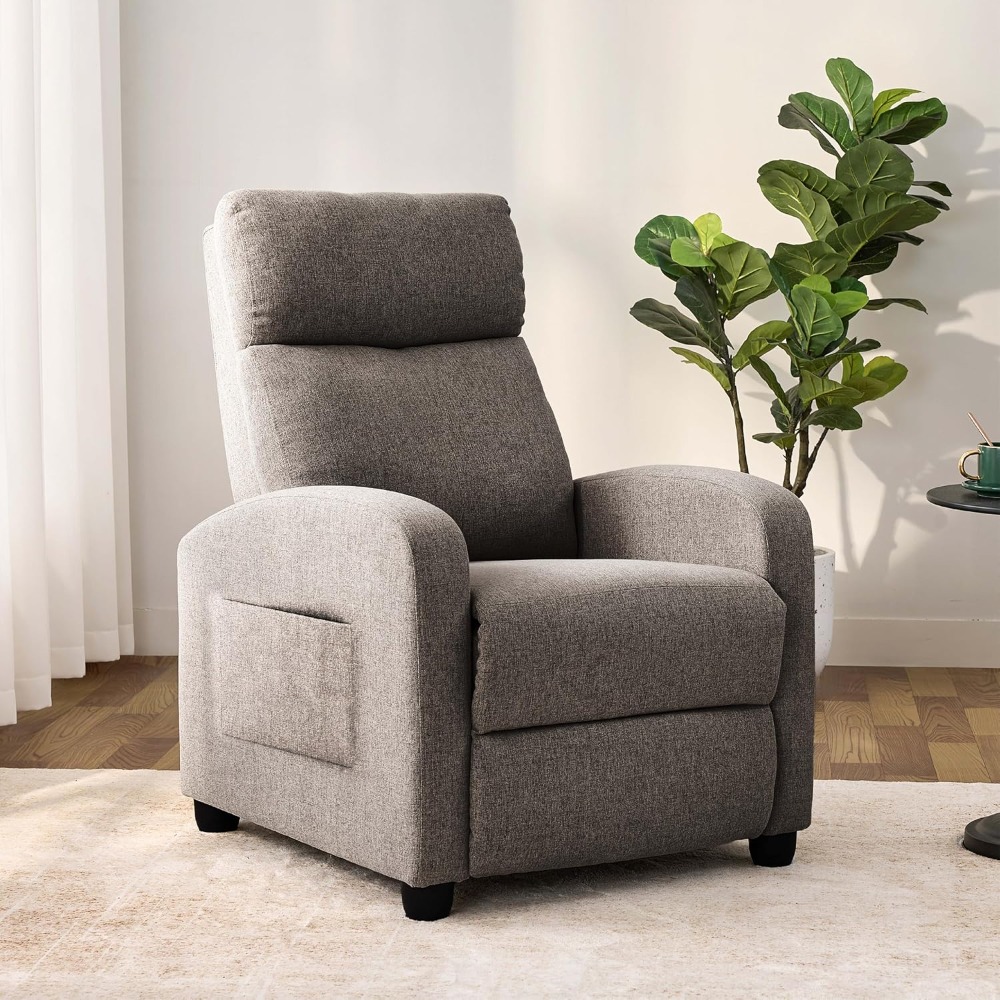 현대식 수동 푸시백 리클라이너 의자, 조절 가능한 1인 - Home Cinema Chairs 리뷰 및 가격