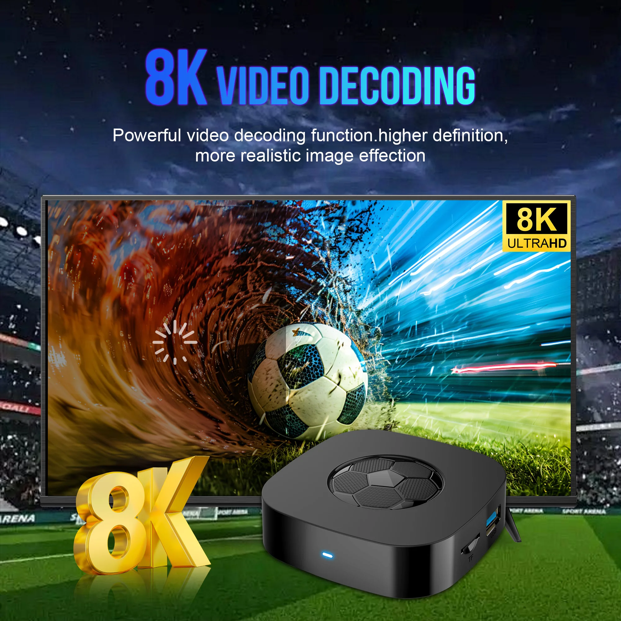 새로운 8K 울트라 HD 스마트 TV 박스, Wi-Fi - Home Cinema Youtube 리뷰 및 가격