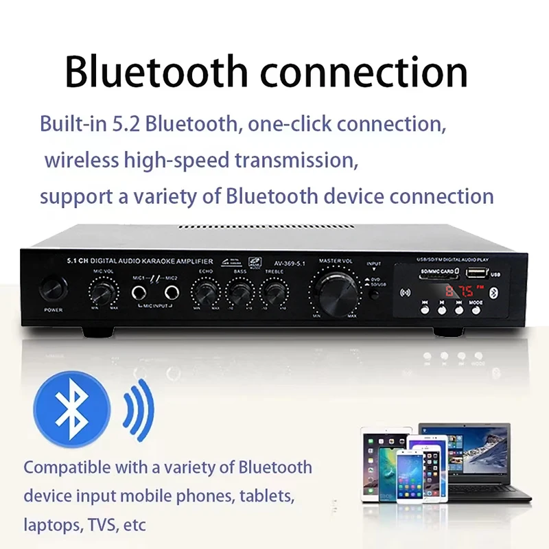 AV-369BT 블루투스 5.1 사운드 스피커 앰프,  - Home Cinema Audio System 리뷰 및 가격